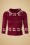 SugarShock - 40s Kelsey Cherry Jumper in Wine Red 2