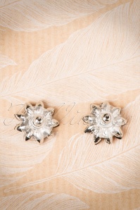 Lovely - Audrey Jet Flower Earrings Années 50 en Noir 3
